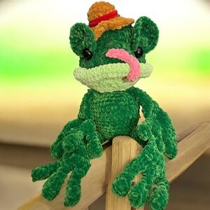 Green Plush Frog Toy